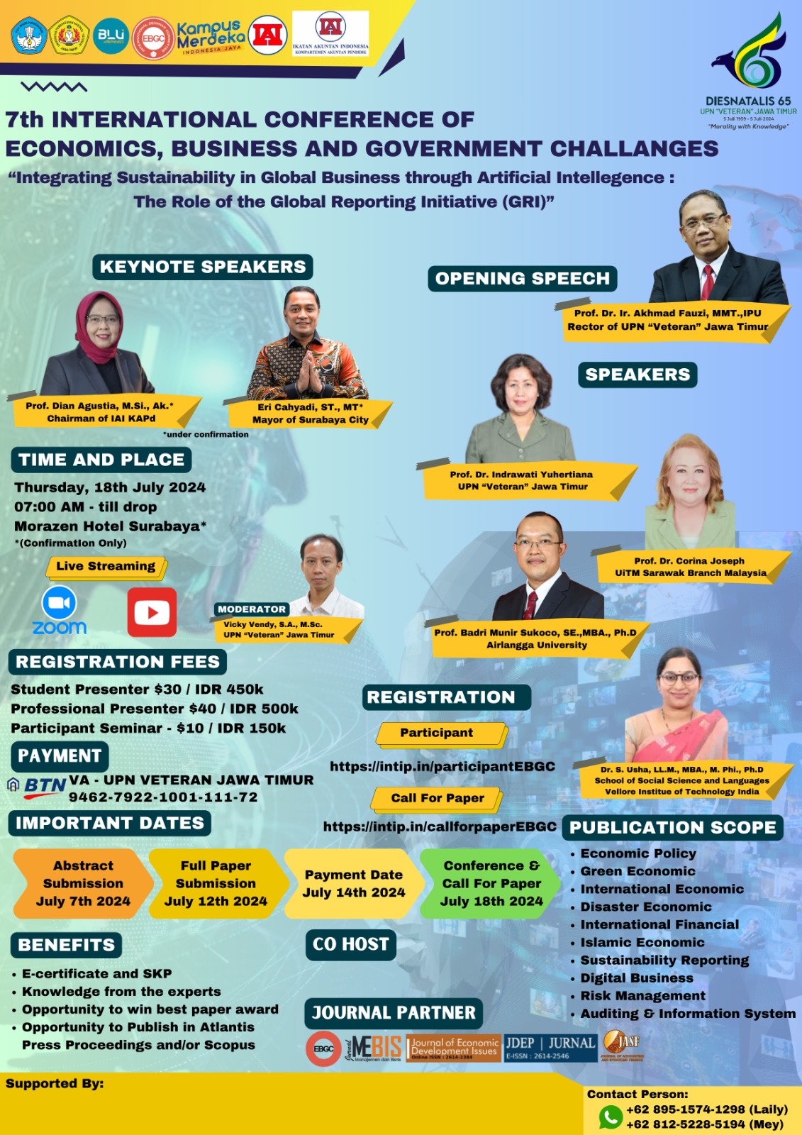 7th International Conference of Economics , Business, And Goverment Challenges