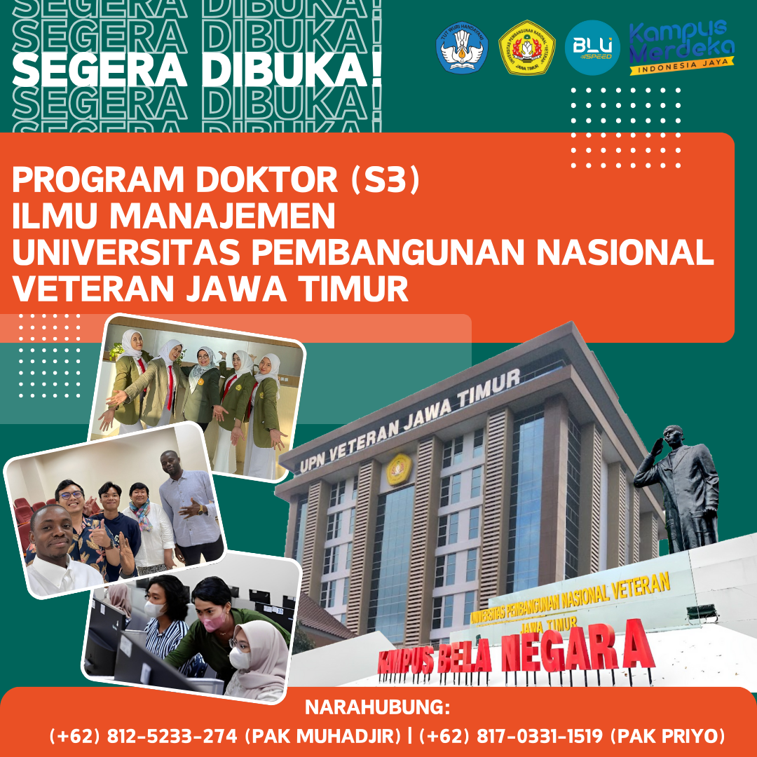 Segera Dibuka, Program Doktor (S3) Ilmu Manajemen Universitas Pembangunan Nasional Veteran Jawa Timur